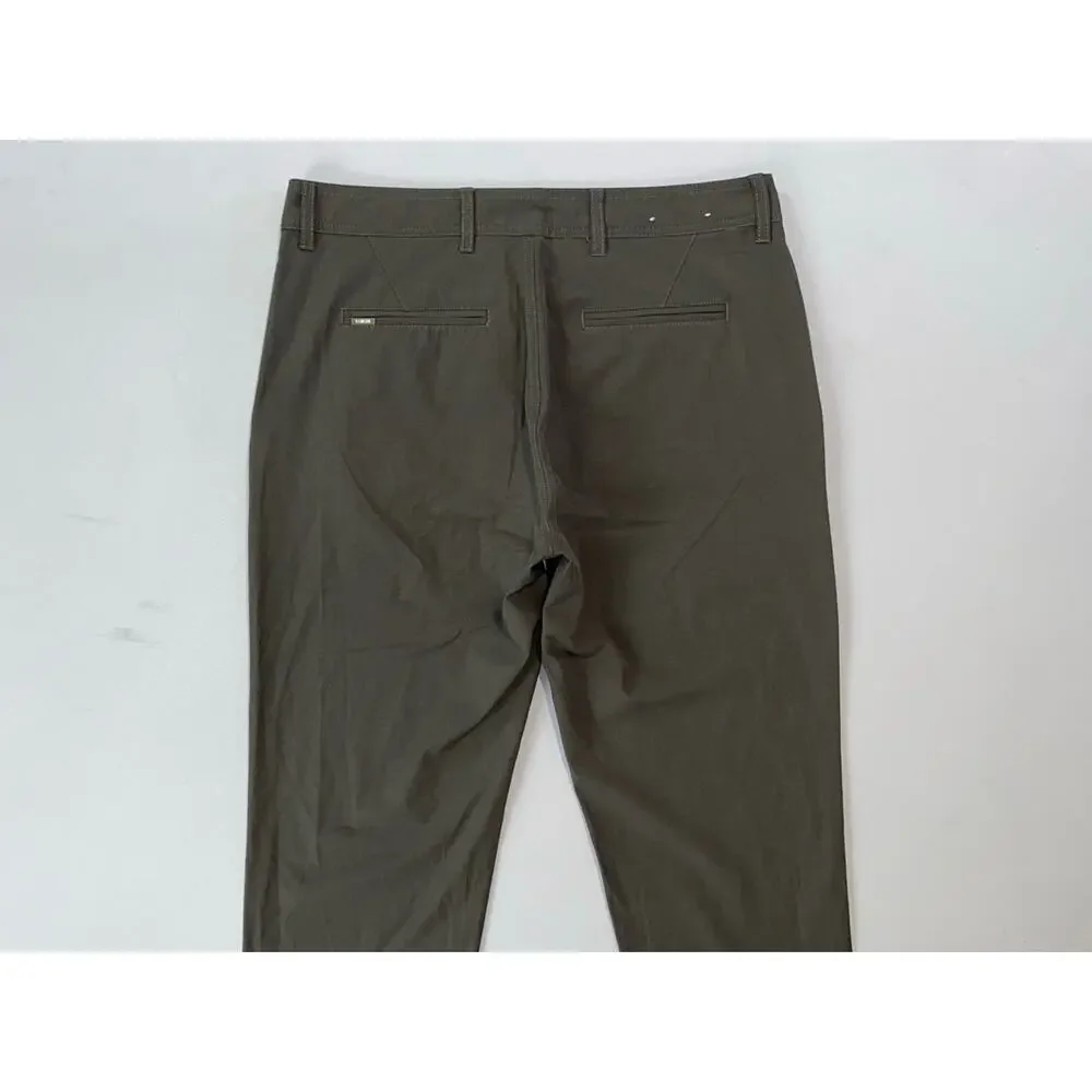 Linksoul Men's Reprieve Poly Blend Flat Front Chino Golf Pants. Gray, 32X32.5.